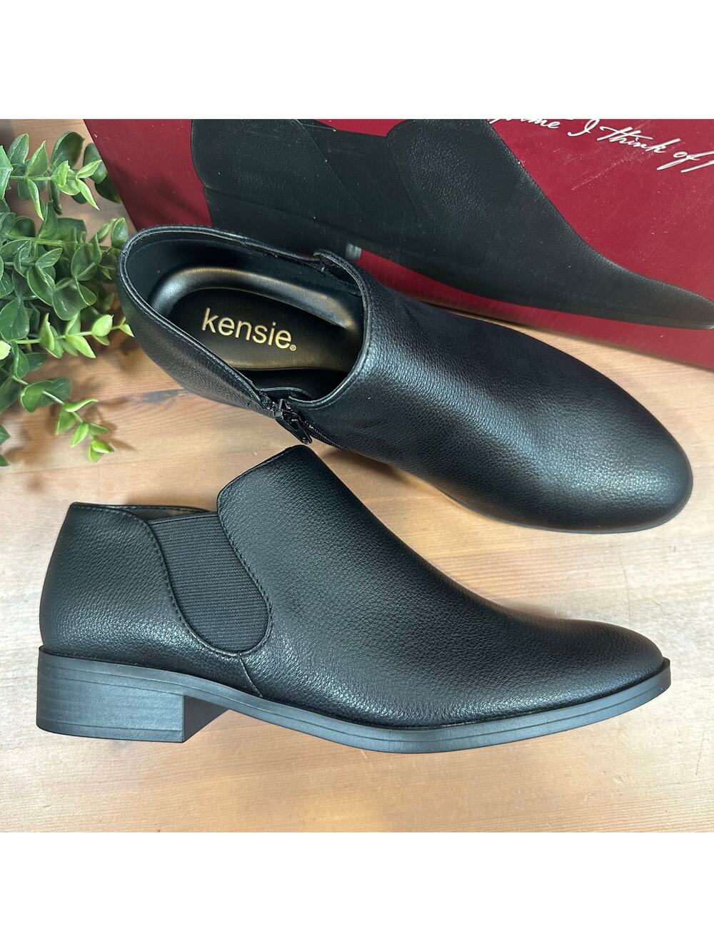 Kensie Women's Sammy Black Ankle Boots Bootie Size‎ 7.5